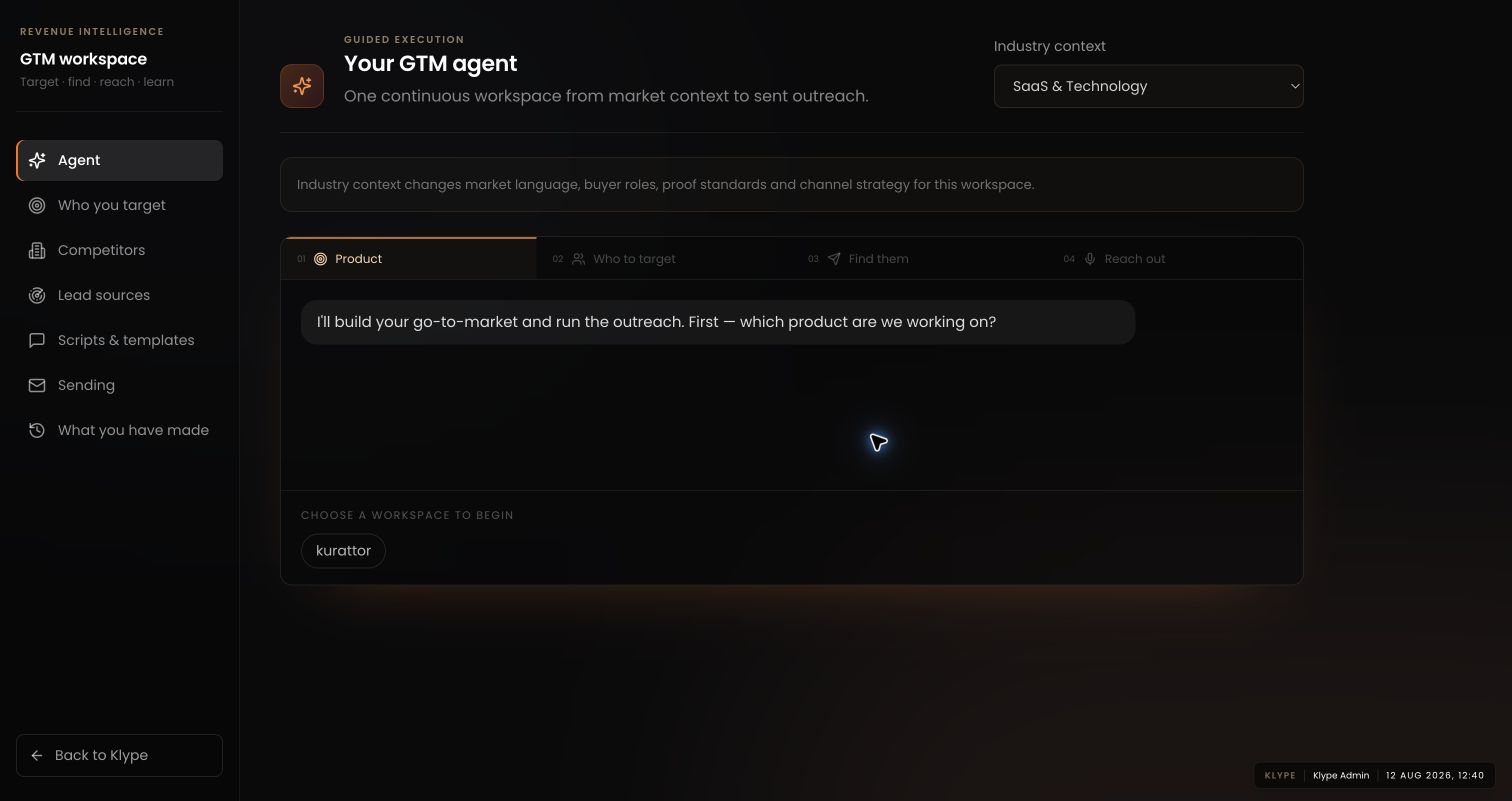 Klype GTM workspace